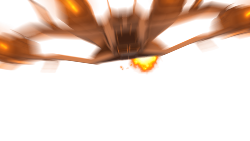 (4K) Fighter Flying Past Cam Shooting 1 Orange