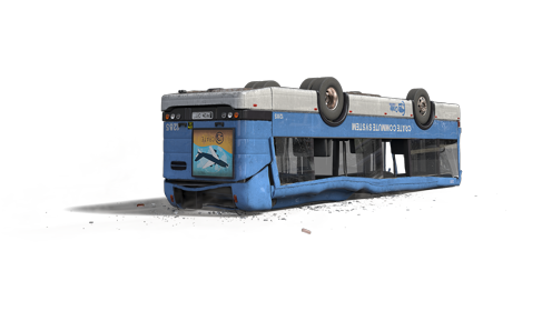 (4K) Crash Bus Drop 4