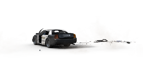 (4K) Crash Police Car A Cam C 