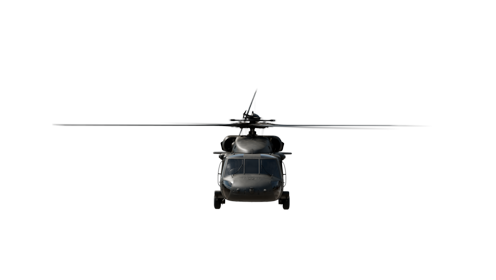 (4K) Helicopter Military Hover 3