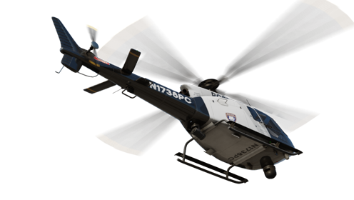 (4K) Helicopter Police Fly Away 6 
