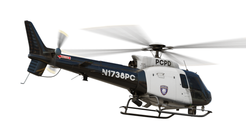 (4K) Helicopter Police Fly Away 8 