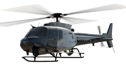 (4K) Helicopter Police Fly Away 9 