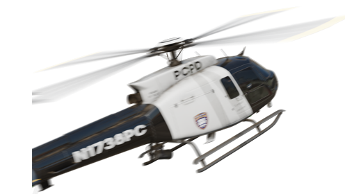 (4K) Helicopter Police Fly In 11 