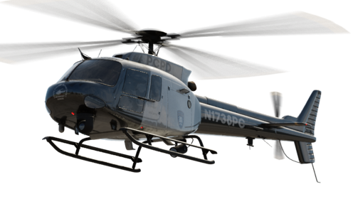 (4K) Helicopter Police Fly In 16 