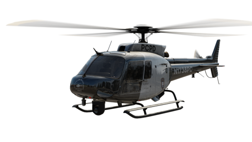 (4K) Helicopter Police Fly In 9 