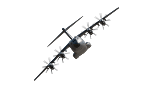 (4K) Plane Fly Out Side 9 
