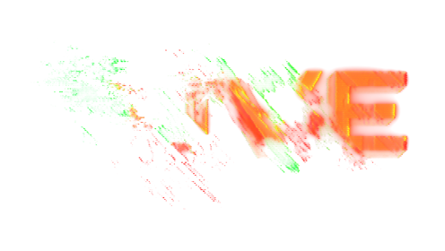 (4K) Text Holographic Orange Live 