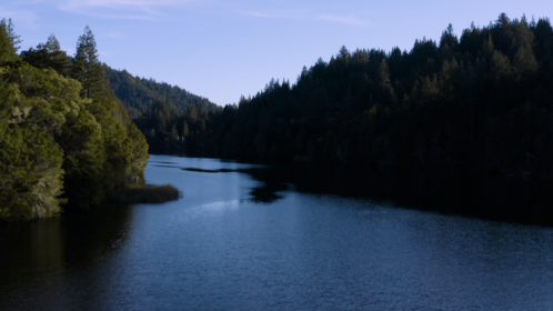(4K) Aerial Forest Lakes 1 Matte