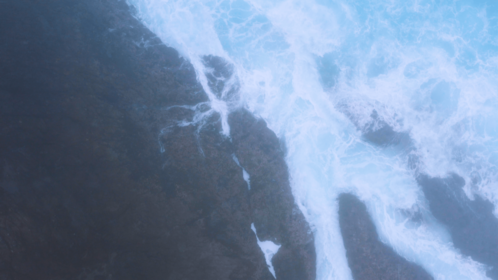 (4K) Aerial Misty Shore 3
