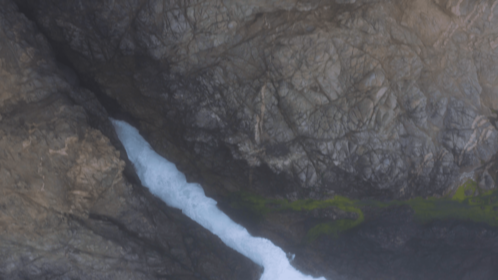 (4K) Aerial Misty Shore 5