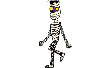 (4K) Looping  Animated Mummy Walk Cycle