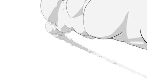 (4K) Anime Smoke Trail Away Curved