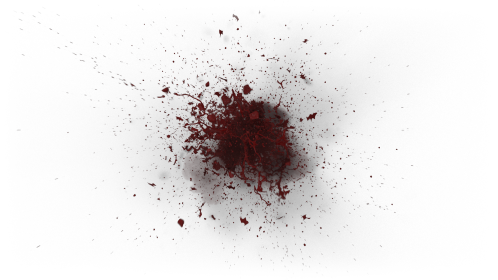(4K) Body Blood Explosion 5 Aerial
