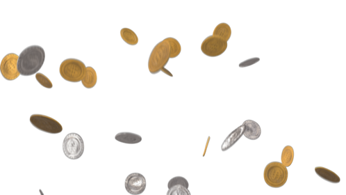 (4K) Falling Coins 6