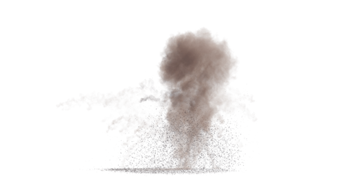 (4K) Ground Dirty Dust Explosion 7