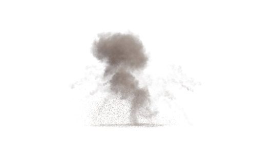 (4K) Ground Dirty Dust Explosion 8