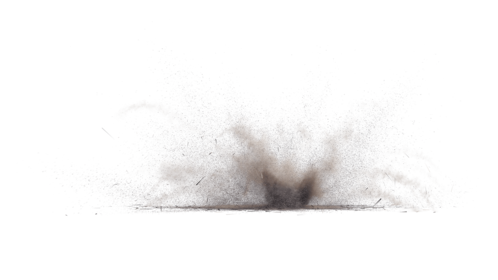 (4K) Ground Dirty Dust Explosion 9