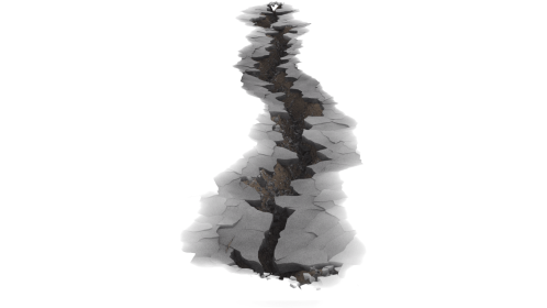 (4K) Ground Earthquake Crack 3