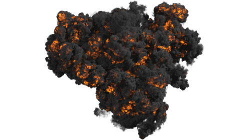 (4K) Large Aerial Explosion 1
