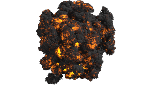 (4K) Large Aerial Explosion 3