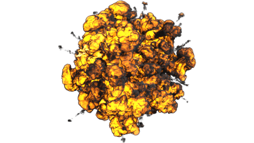 (4K) Large Aerial Explosion 4