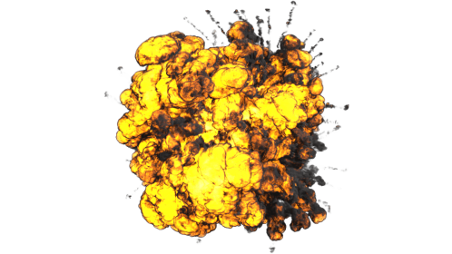 (4K) Large Aerial Explosion 5