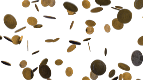 (4K) Looping Falling Coins 1