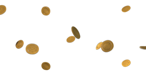 (4K) Looping Falling Coins 4