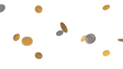 (4K) Looping Falling Coins 5