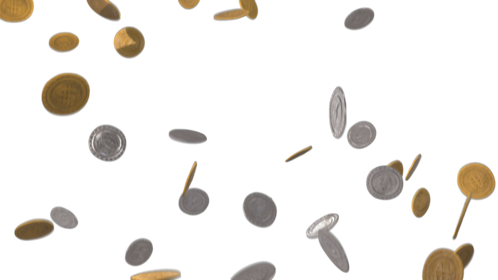 (4K) Looping Falling Coins 6