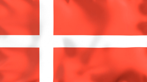 4K Looping Flag Denmark