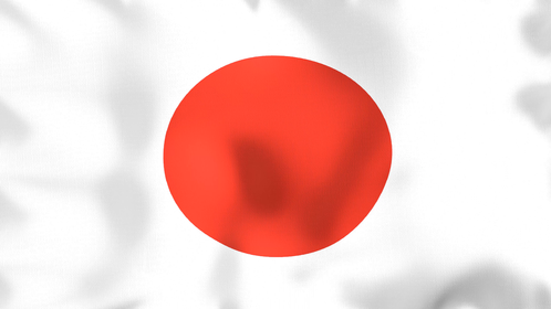 4K Looping Flag Japan