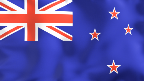 4K Looping Flag New Zealand