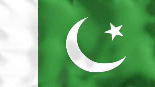 4K Looping Flag Pakistan