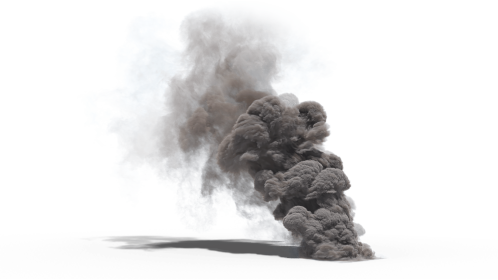 (4K) Looping Smoke Plume Windy 2