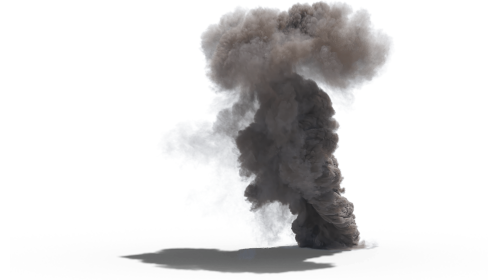 (4K) Looping Smoke Plume Windy 3