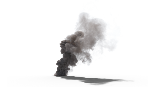 (4K) Looping Smoke Plume Windy 4