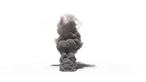 (4K) Looping Smoke Plume Windy 5