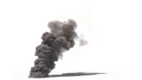 (4K) Looping Smoke Plume Windy 6