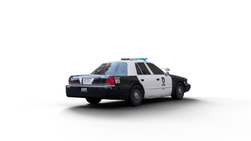 (4K) Police Car Stationary 2
