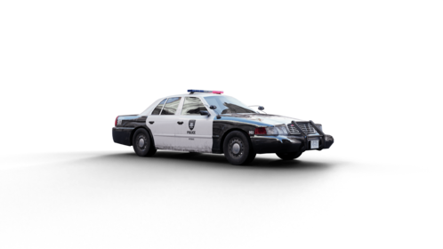 (4K) Police Car Stationary 3