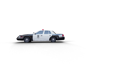 (4K) Police Car Stop 4