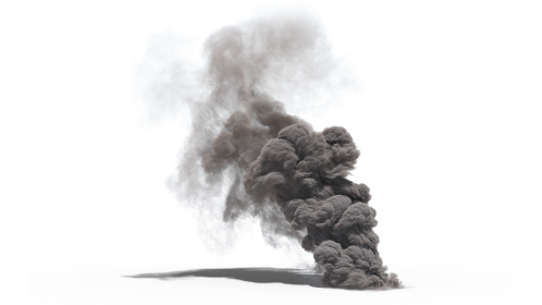 (4K) Smoke Plume Windy 2