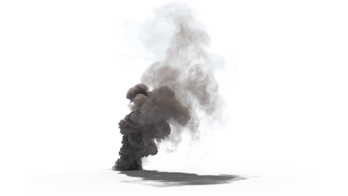 (4K) Smoke Plume Windy 4