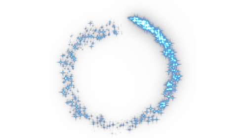 (4K) Sparkle Motion Circle 1 Blue