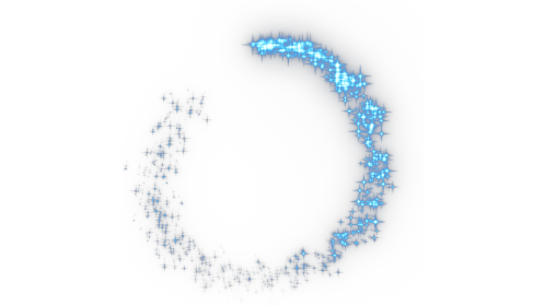 (4K) Sparkle Motion Circle 2 Blue