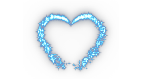 (4K) Sparkle Motion Heart Blue