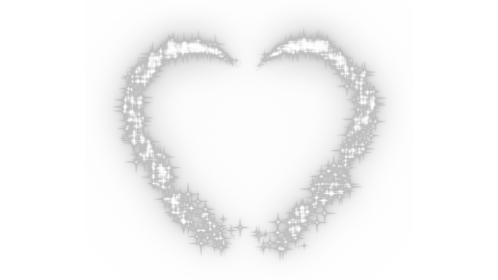 (4K) Sparkle Motion Heart White