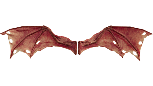 (4K) Demon Wings Red Front Soaring
